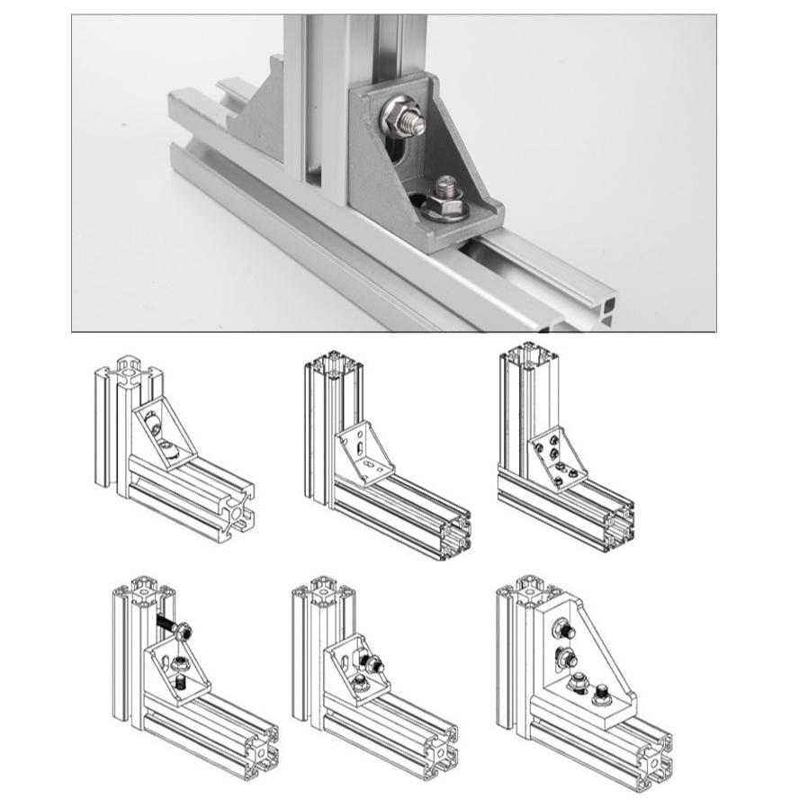 【高雄現貨】歐規 鋁型材角碼 鋁擠 2028 2020 鋁角碼 直角件連接件 工業鋁型材 鋁合金 角件 90度固定件-細節圖6