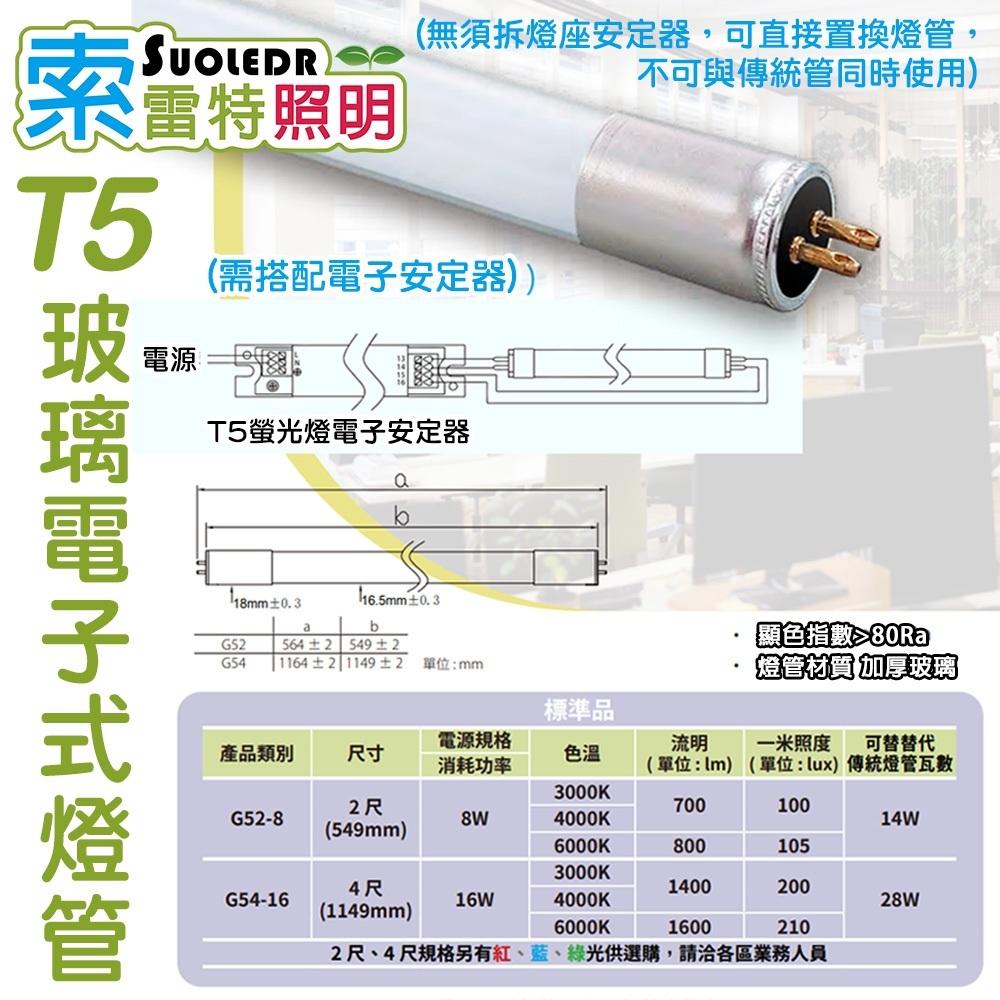 【高雄批發】T5 LED 玻璃燈管 4尺 2尺 16W 取代傳統日光燈管 安裝簡便 台灣認證通過 2呎 4呎 8W-細節圖6