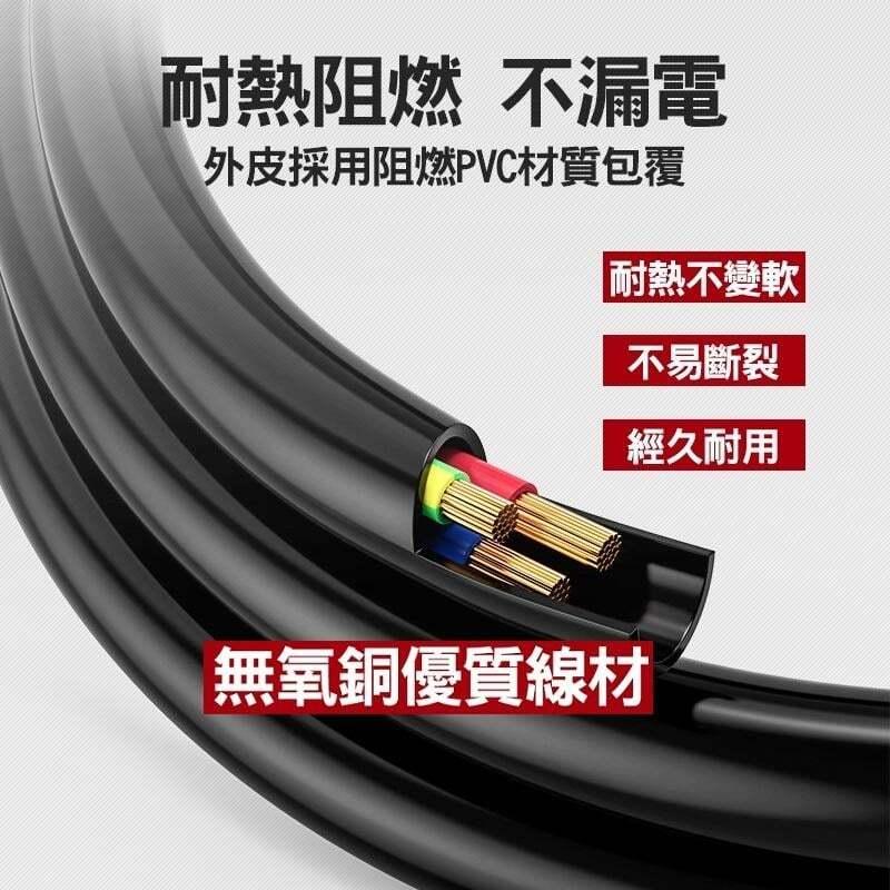 【大量現貨】電源線 美式三插 16AWG 粗線 1.8米 3x1.31mm 16awg 純銅 美規 單公頭 3芯 6尺-細節圖4