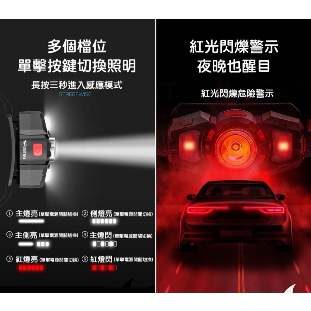 微笑鯊夜釣頭燈強光超亮充電頭戴式戶外登山釣魚專用續航超長鋰電-細節圖4