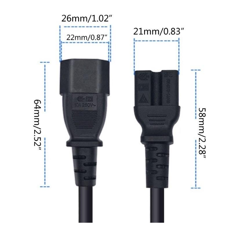 【大量現貨】PDU 伺服器 電源 品字頭 延長線 17awg C14 轉 C15 粗線 1.8米 3x1.0mm 10A-細節圖4