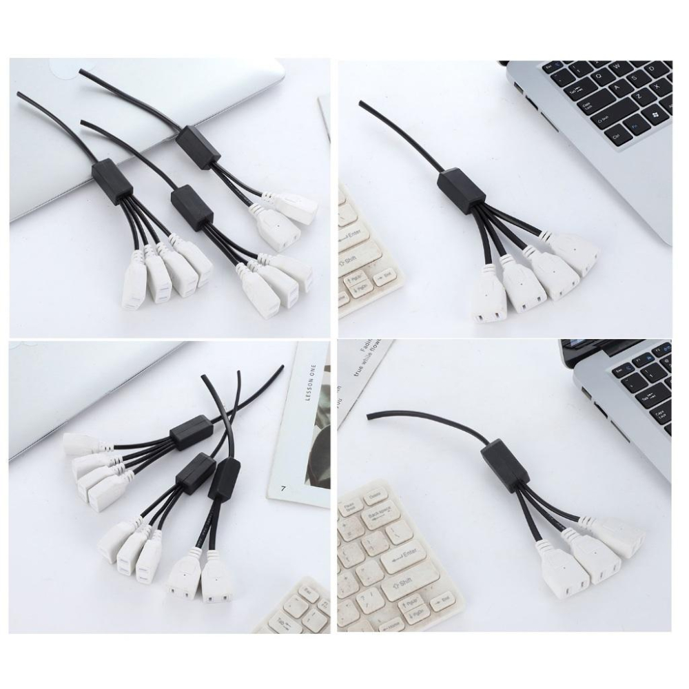 【現貨】一轉多母插座 弱電工程電源線 一分二 一分四 監控電源線 安防設備連接線-細節圖4