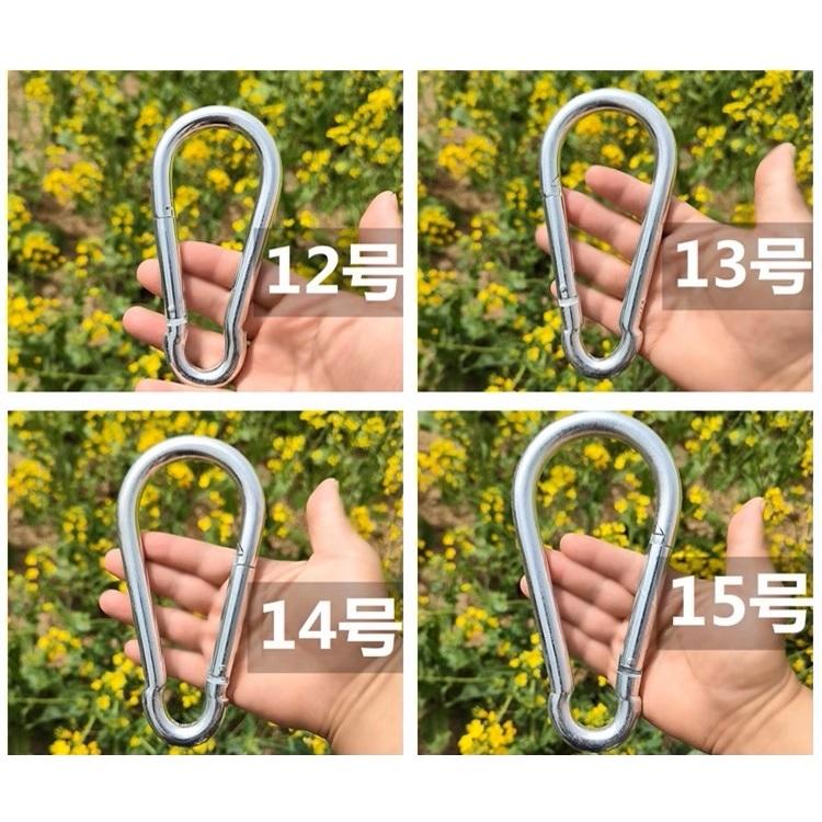 【現貨】304不銹鋼 大尺寸 彈簧扣 登山扣 保險扣 彈扣 鏈條扣 葫蘆扣 扣環 狗鏈 保險鉤索具 白鐵 M12~M14-細節圖6