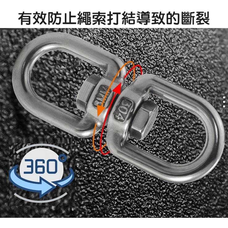 【現貨】304白鐵旋轉圈 萬向旋轉環 8字轉環 狗鏈索具配件 萬向環 山豬用 條扣環M4～M10-細節圖3