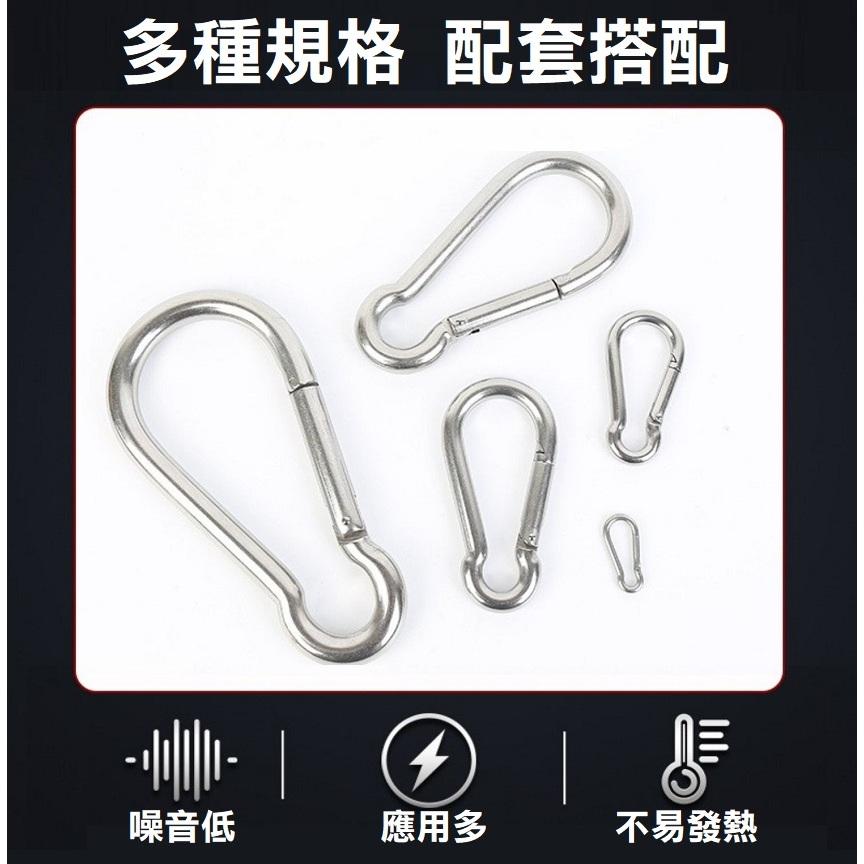 【現貨】304不銹鋼 彈簧扣 登山扣 保險扣 彈扣 鏈條扣 葫蘆扣 扣環 狗鏈 保險鉤索具 白鐵 M4～M12-細節圖3