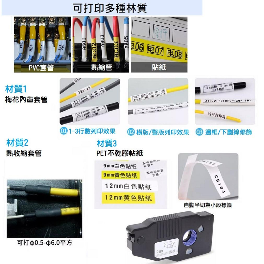 【專業工具】麗標線號機 C-280E 標籤 熱縮套管 打碼機 線號印字機 貼紙線纜打字機 標籤機 C-280T-細節圖2