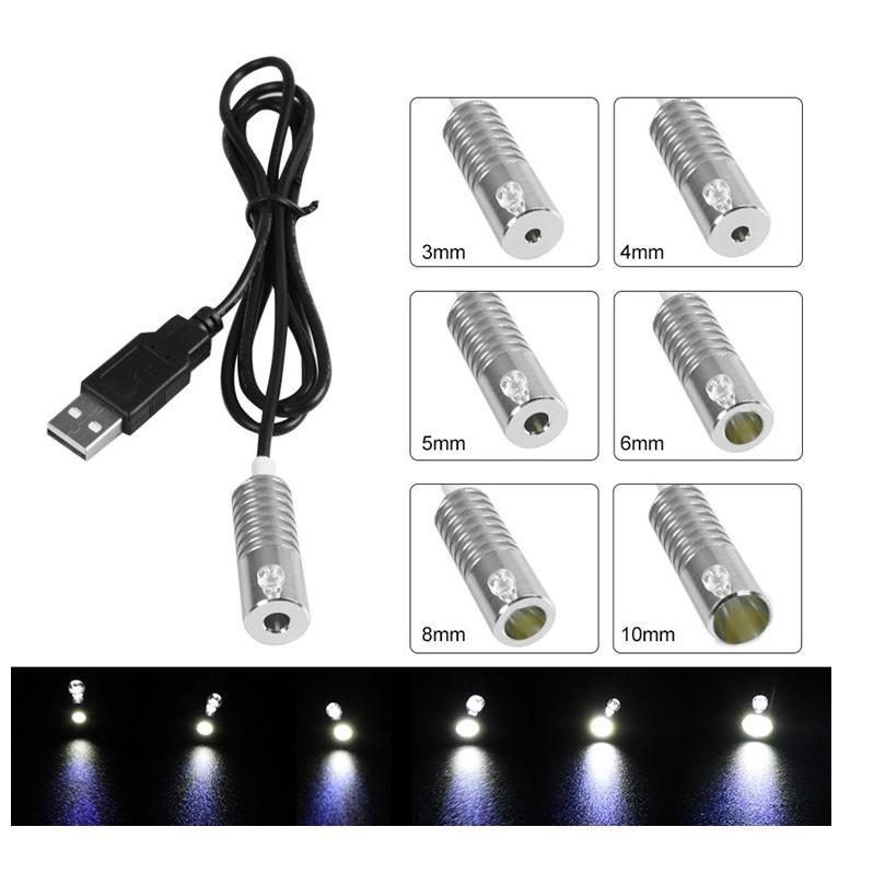 【光纖光源】USB 5V 1.5W 3mm/5mm LED小光源 汽機車氛圍燈光源 汽機車導光條光源-細節圖3