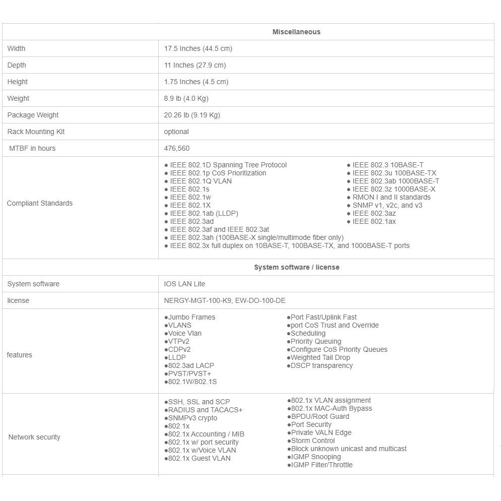 【現貨】思科 Cisco WS-C2960X-48TS-LL 網路交換器 2xSFP 網管型 全新盒裝 Switch-細節圖6