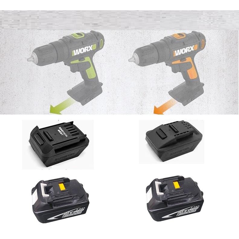 【現貨】牧田電池轉威克士 電池轉接座 轉換器 大腳板 小腳板 東成 WORX系列工具 轉換頭-細節圖4