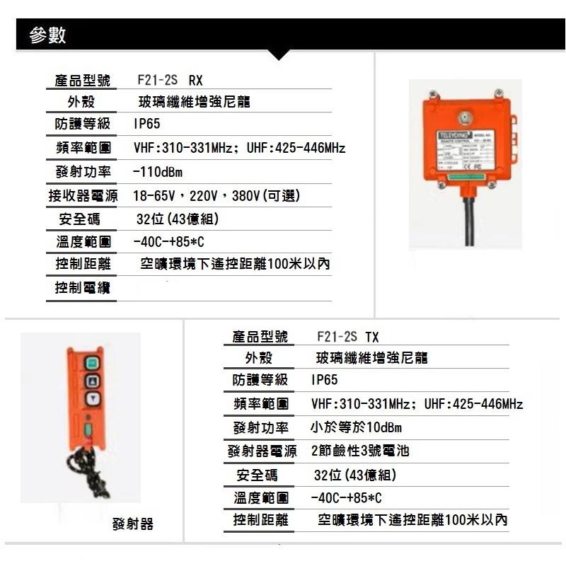 【台灣禹鼎】車用尾門遙控器 F21-2S 天車 尾門 吊車 遙控器 電梯 貨車 拖吊車 連結車 大貨車 2點-細節圖3