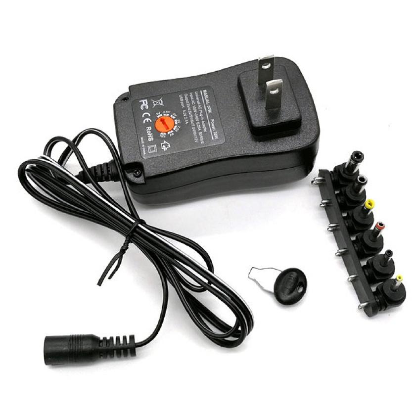 【現貨】30W 多功能電壓可調變壓器 DC電壓 3V 4.5V 5V 6V 7.5V 9V 12V 多種轉接頭 帶USB-細節圖3