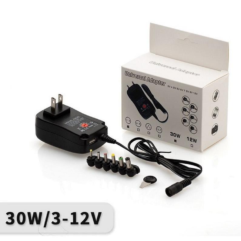【現貨】30W 多功能電壓可調變壓器 DC電壓 3V 4.5V 5V 6V 7.5V 9V 12V 多種轉接頭 帶USB-細節圖7