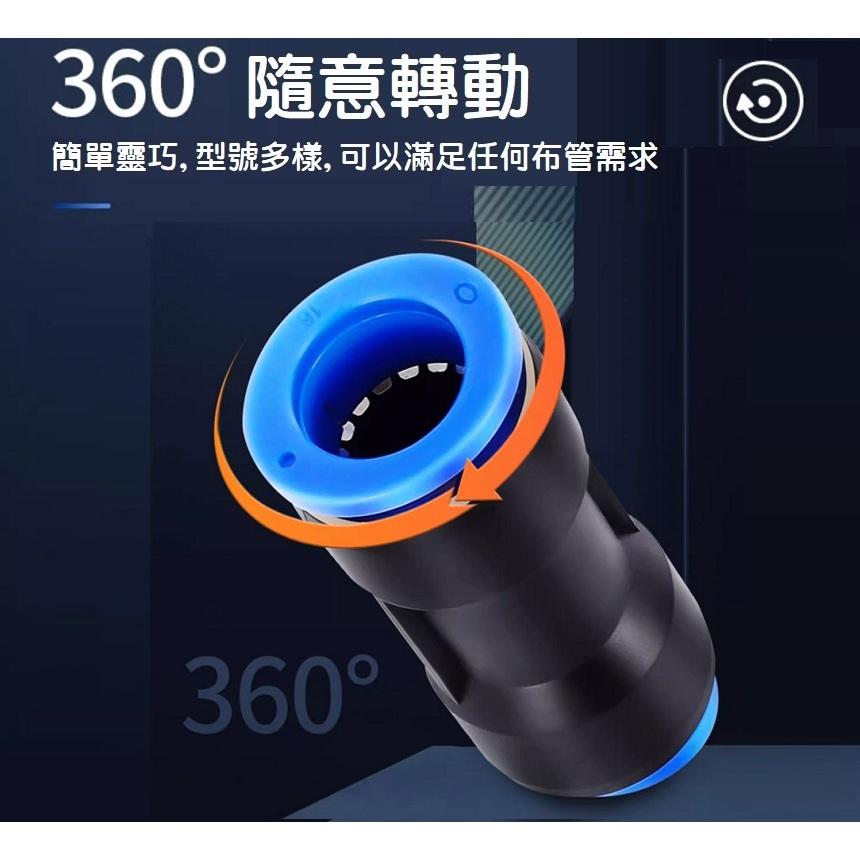 【現貨】快插氣管 氣管快速接頭 直通變徑 風管 空壓 高壓 PG8-6/10-6/10-8/12-10/12-8mm-細節圖8