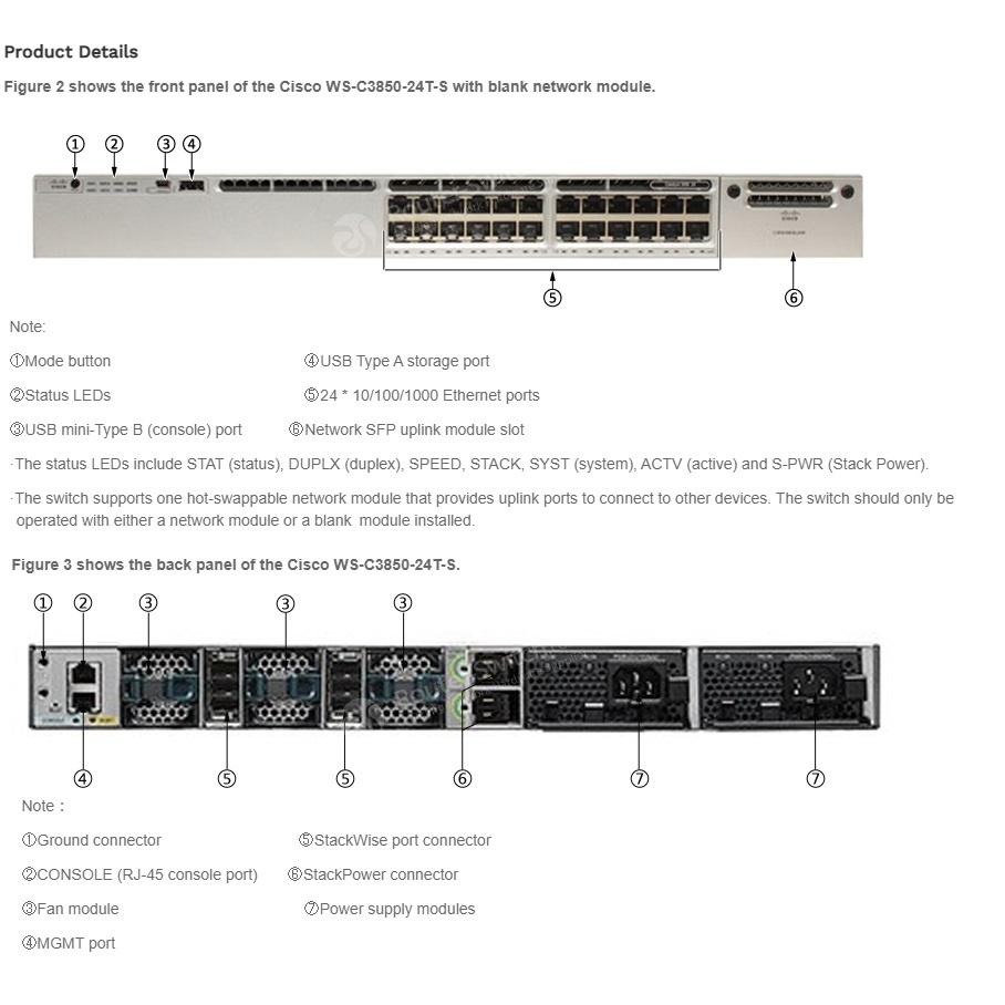 【全新原裝】思科 Cisco WS-C3850-24T-S 單電源 企業級 堆疊式 交換機 三層 Switch-細節圖4