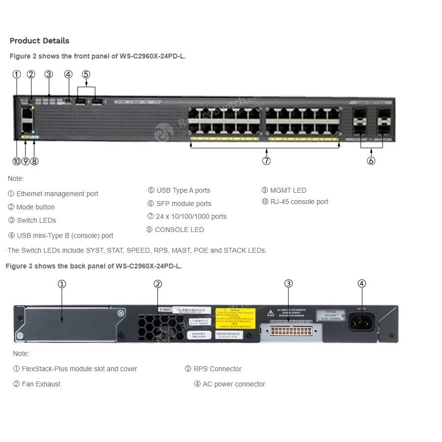 【全新原裝】思科 Cisco WS-C2960X-24PD-L 24口 POE 10G SFP 網路交換機 Switch-細節圖3