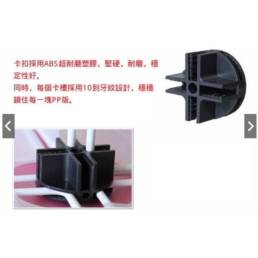 DIY塑料卡扣 網片 鐵架 魔片 加厚牙紋卡槽 黑色 白色 結合扣 組合器 圓形接頭 卡榫 連接頭-細節圖3