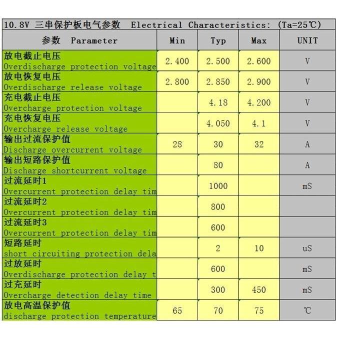 3串10.8V 12v 帶DC頭款式 電動工具鋰電池保護板 手電鑽鋰電鑽動力電池保護板電路板-細節圖7