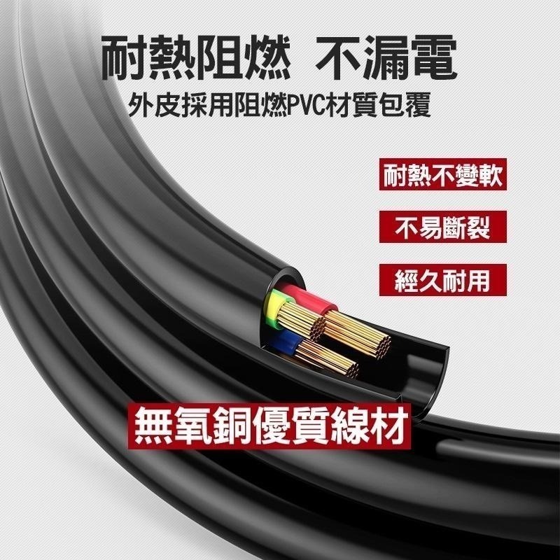 【大量現貨】電腦電源線17awg 美式三孔電源插頭線 粗線 1.8米 3x1.0mm 17awg品字頭 純銅 主機 螢幕-細節圖4