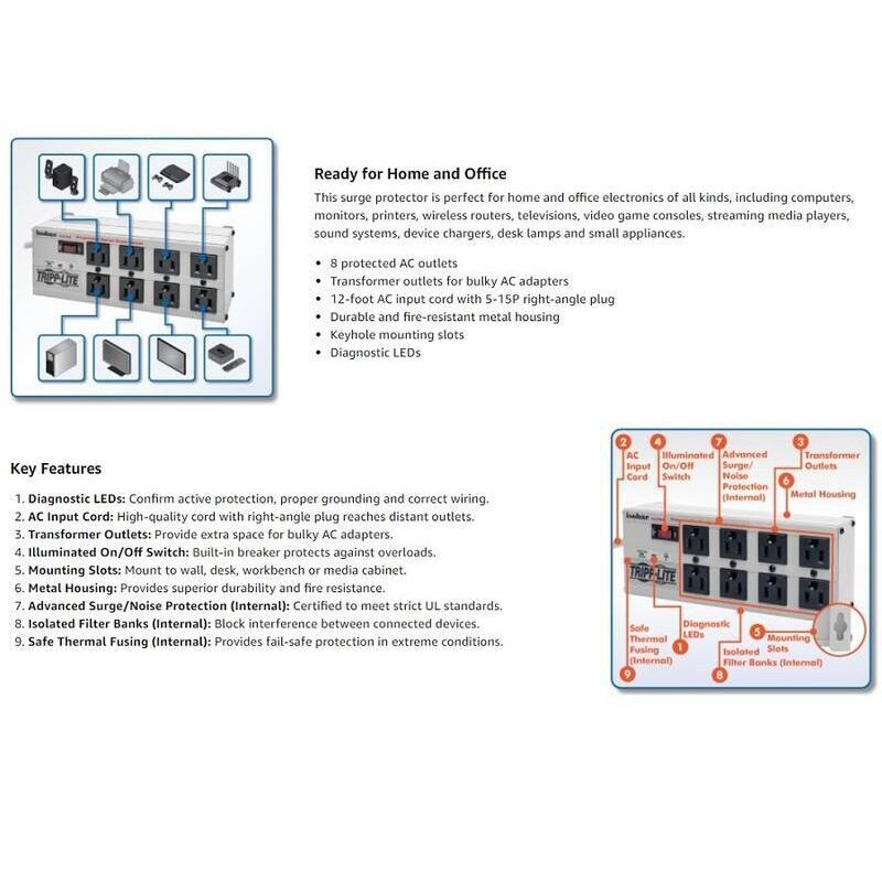 【全新現貨】TRIPP LITE Isobar 8 Ultra 突波保護器 高級電源濾波排插 音質提升-細節圖7