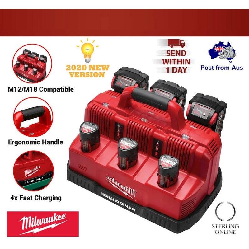 【全新熱銷】米沃奇 Milwaukee M18 M12 六口快速充電器 48-59-1807 Rapid Charge-細節圖3