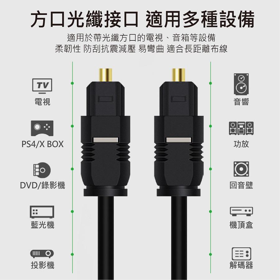 【現貨】2米 數位光纖線 1米 音頻線 音響線 喇叭光纖線 toslink線 Optical 擴大機-細節圖3