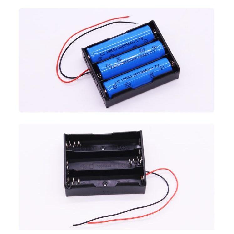 【改良版】3顆18650電池盒 三節 充電座帶線 DIY 鋰電池盒 串聯 12V 行動 光纖-細節圖2