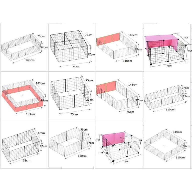 【超商取貨套裝組】DIY百變組合寵物籠 網片(門)寵物圍欄 貓 兔子籠子 創意組合 鐵藝書架 網格掛牆-細節圖3