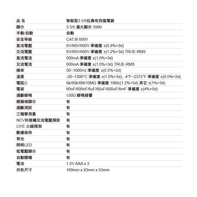 【現貨】Pro’sKit 台灣寶工3 5/6 智慧型萬用表 MT-1708 多功能防燒-細節圖9