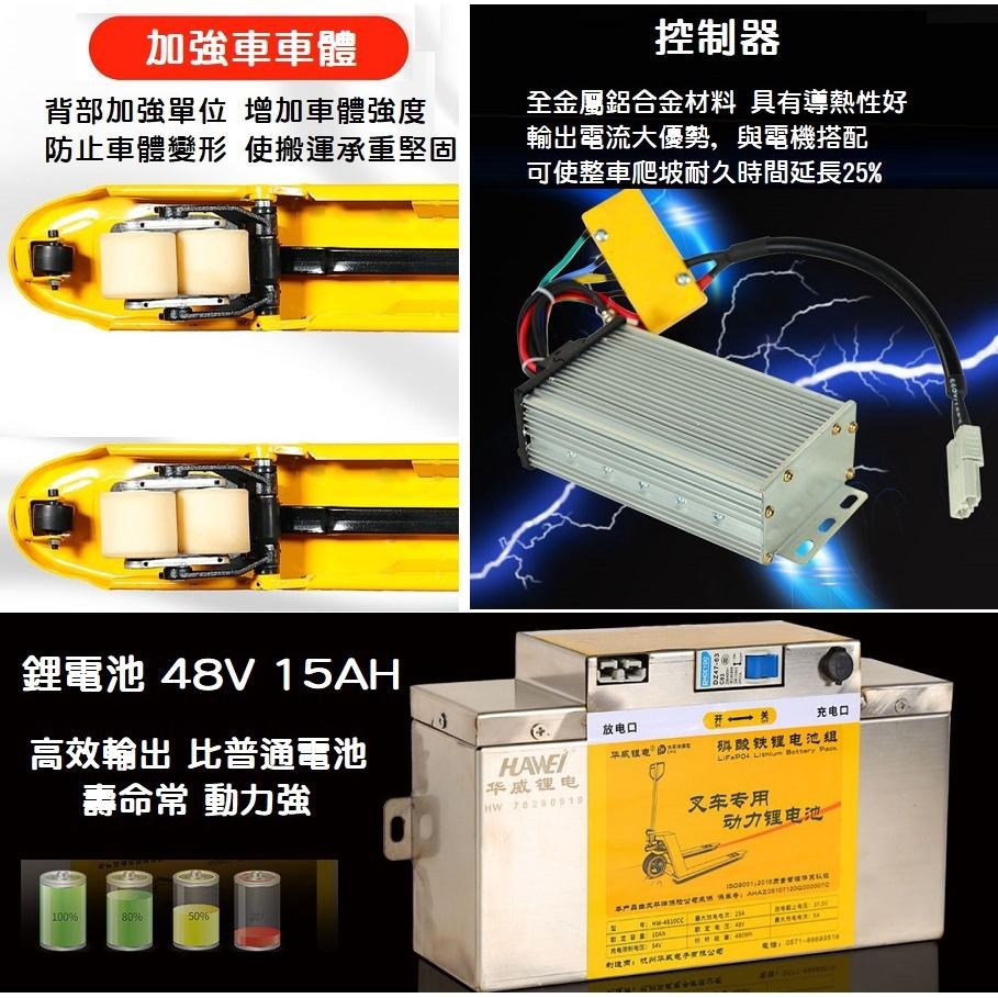 【現貨】半電動油壓拖板車 3T 升降叉車 台車 堆高機 液壓拖板車 搬運工具 手推車 地牛 棧板 3000KG 鋰電池-細節圖6