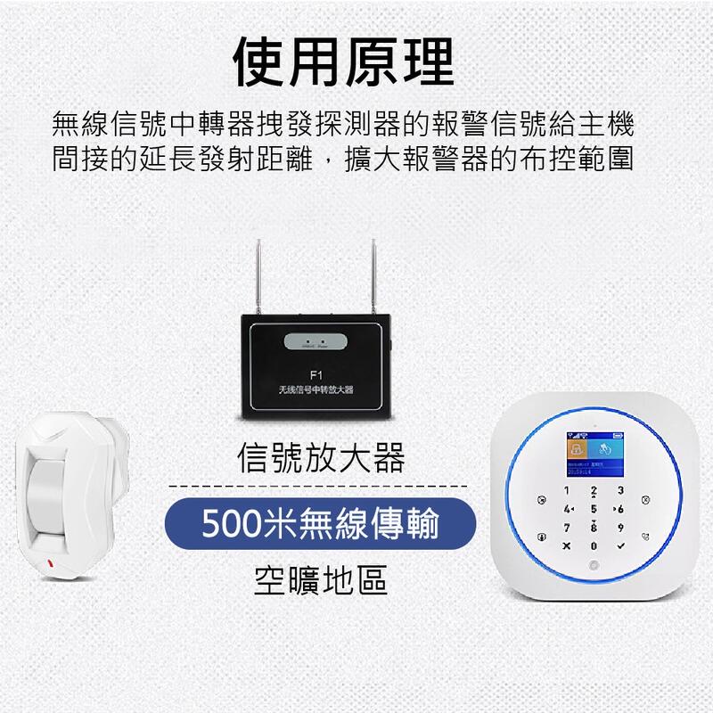 【DIY保全系統】家用紅外線報警主機 433 無線信號放大器 無線訊號中轉 大範圍傳輸 工廠 透天-細節圖3