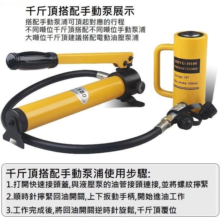 【現貨】短型液壓油壓千斤頂 油壓缸 分離式千斤頂 分體式千斤頂 100T 50mm RSC-10050-細節圖4