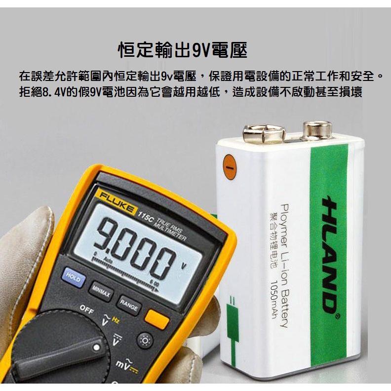 【熱銷現貨】9V充電電池 1200mAh 大容量 電充電鋰電池 USB充電 無線麥克風 三用電表 方塊電池-細節圖8
