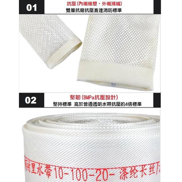 【零售餘料 9折出清】 帆布水帶 水帶 農用灌溉水管 輸水袋 帆布水帶 抽水軟管 1吋 10～30米-細節圖5