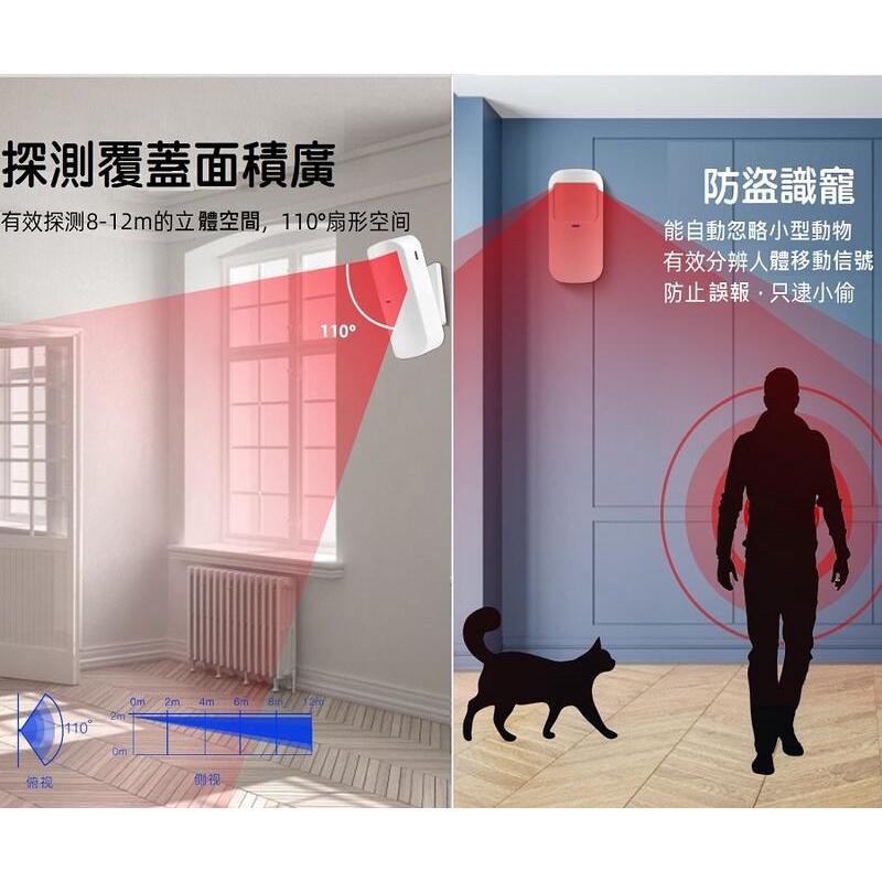 【DIY保全系統】紅外線人體感應探測警報器 室內防盜紅外探測報警器 433 無線 搭配主機使用-細節圖5