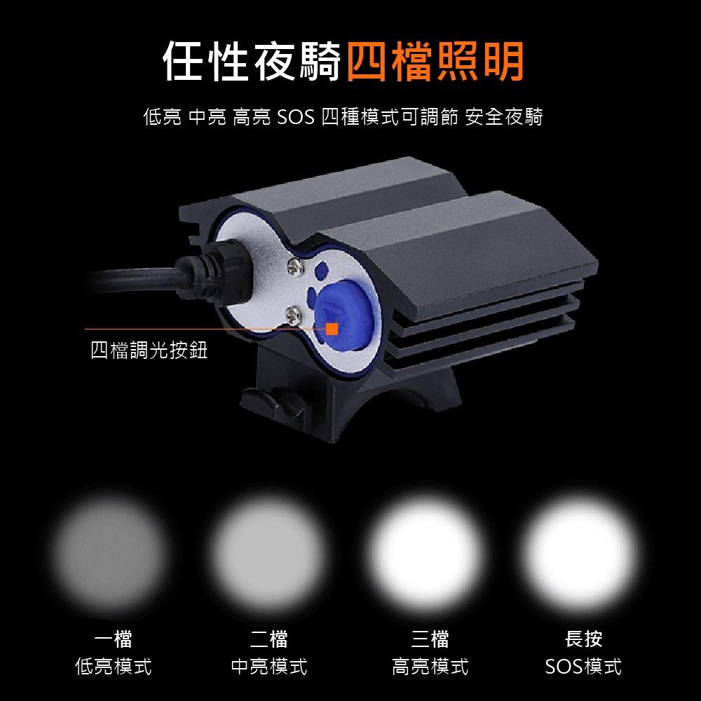 【夜騎專用】CREE L2超亮 USB自行車燈 X2貓頭鷹 頭燈 腳踏車頭燈 LED頭燈 行動電源供電 投射燈-細節圖5