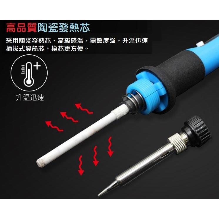 【大功率80W】2020新款 936 鐵 可調恆溫電烙鐵 內熱式電烙鐵 110V LCD顯示 可調溫 維修必備-細節圖6