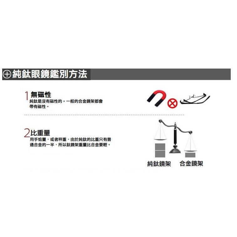 【純鈦】日本 NIKON 時尚半框近視眼鏡架 鈦鏡架 保證純鈦 超輕防過敏-細節圖3