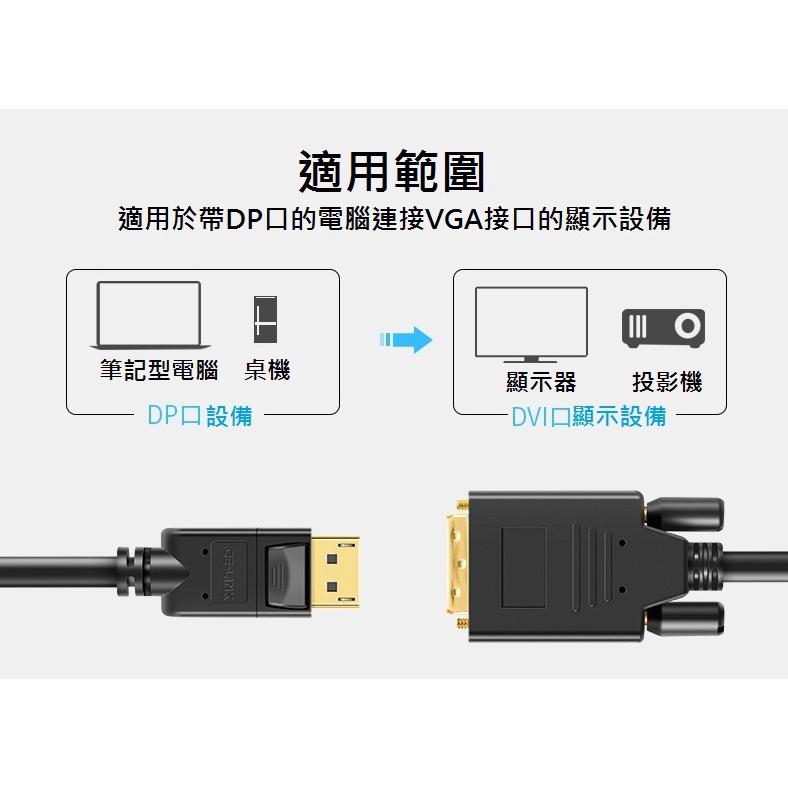 【現貨】1.8米 DisplayPort 轉 DVI 轉接線 連接線 DP to DVI 單向螢幕轉接線-細節圖2