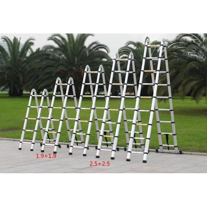 【現貨熱銷】3.8米(1.9米+1.9米)伸縮梯 工作梯 A字梯 一字梯 人字梯 摺疊梯 關節伸縮梯-細節圖3
