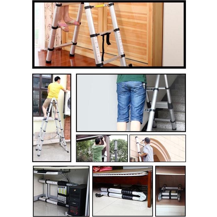 【現貨熱銷】3.8米(1.9米+1.9米)伸縮梯 工作梯 A字梯 一字梯 人字梯 摺疊梯 關節伸縮梯-細節圖9