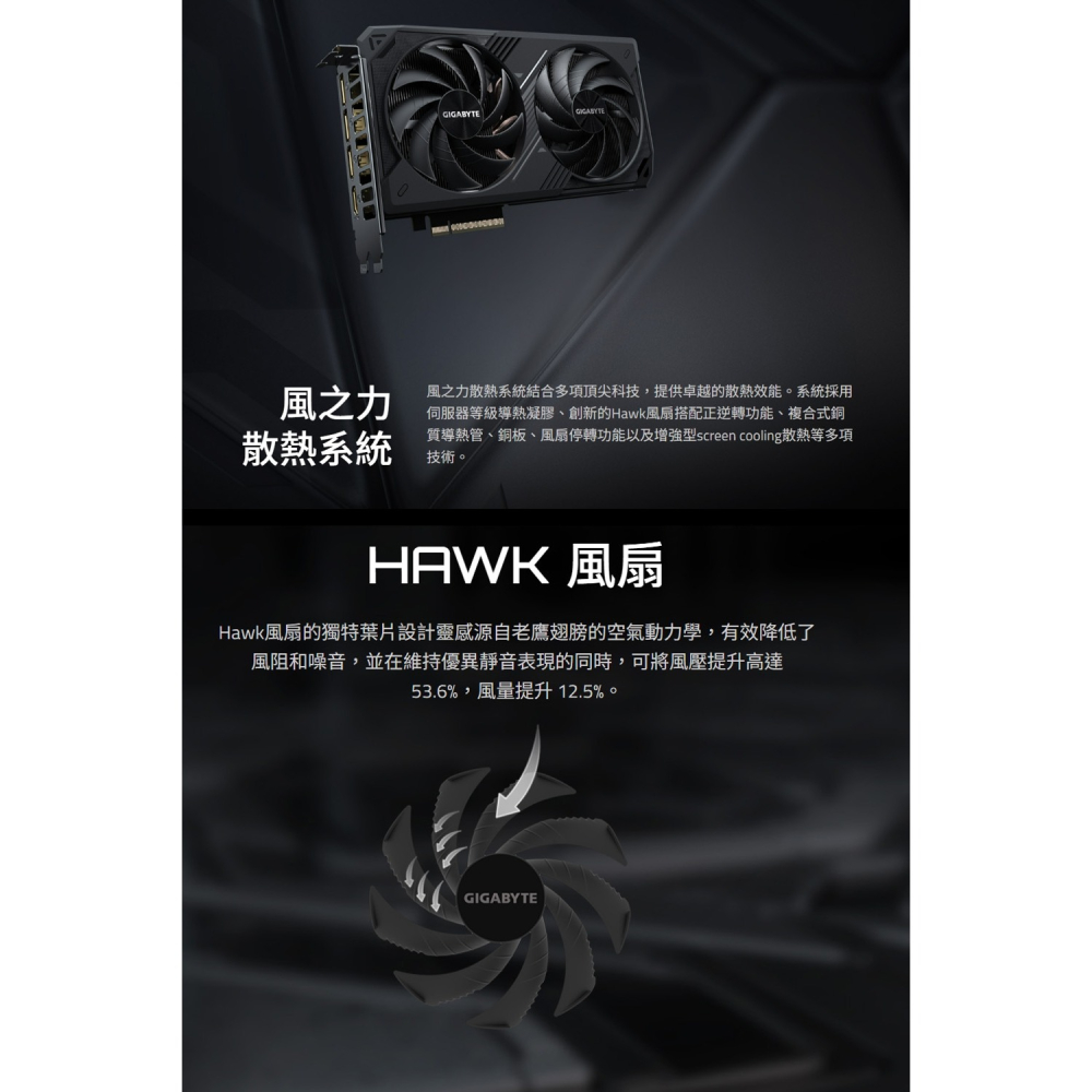【全新現貨】技嘉 GeForce RTX 5060Ti WINDFORCE OC 8G 顯示卡 20.8 cm-細節圖3