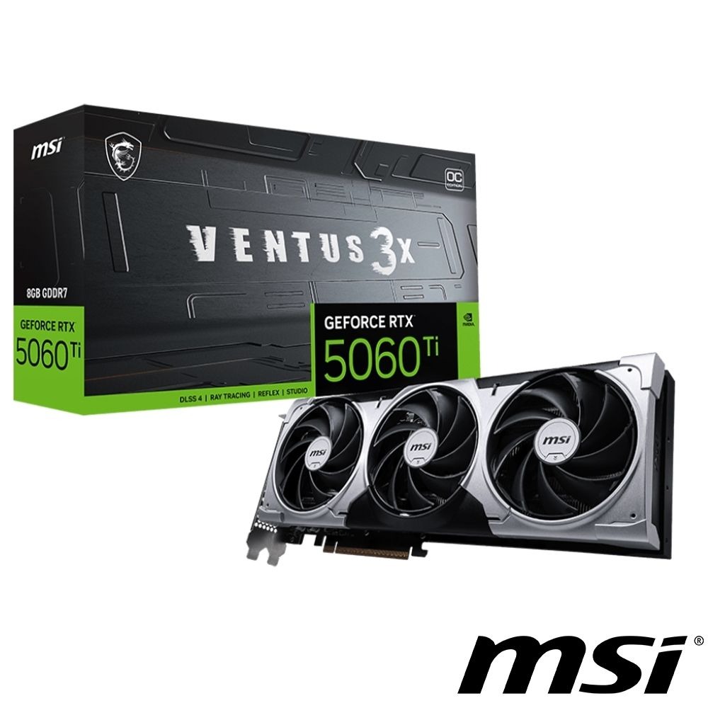 【全新現貨】MSI 微星 GeForce RTX 5060 Ti 8G VENTUS 3X OC 顯示卡 30.6 cm-細節圖2