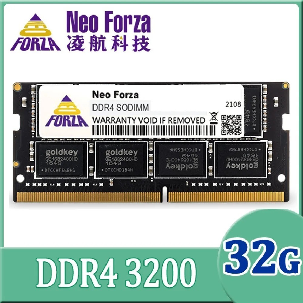 【全新現貨】Neo Forza 凌航 DDR4 3200 32GB 筆記型記憶體 32G 終身保固-細節圖3