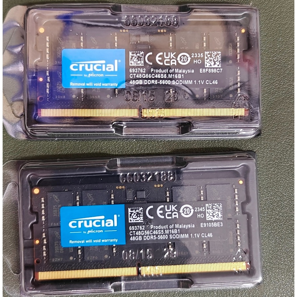 【終身保固】美光 Micron DDR5 5600 48G 筆記型記憶體(CT48G56C46S5) 48GB-細節圖2