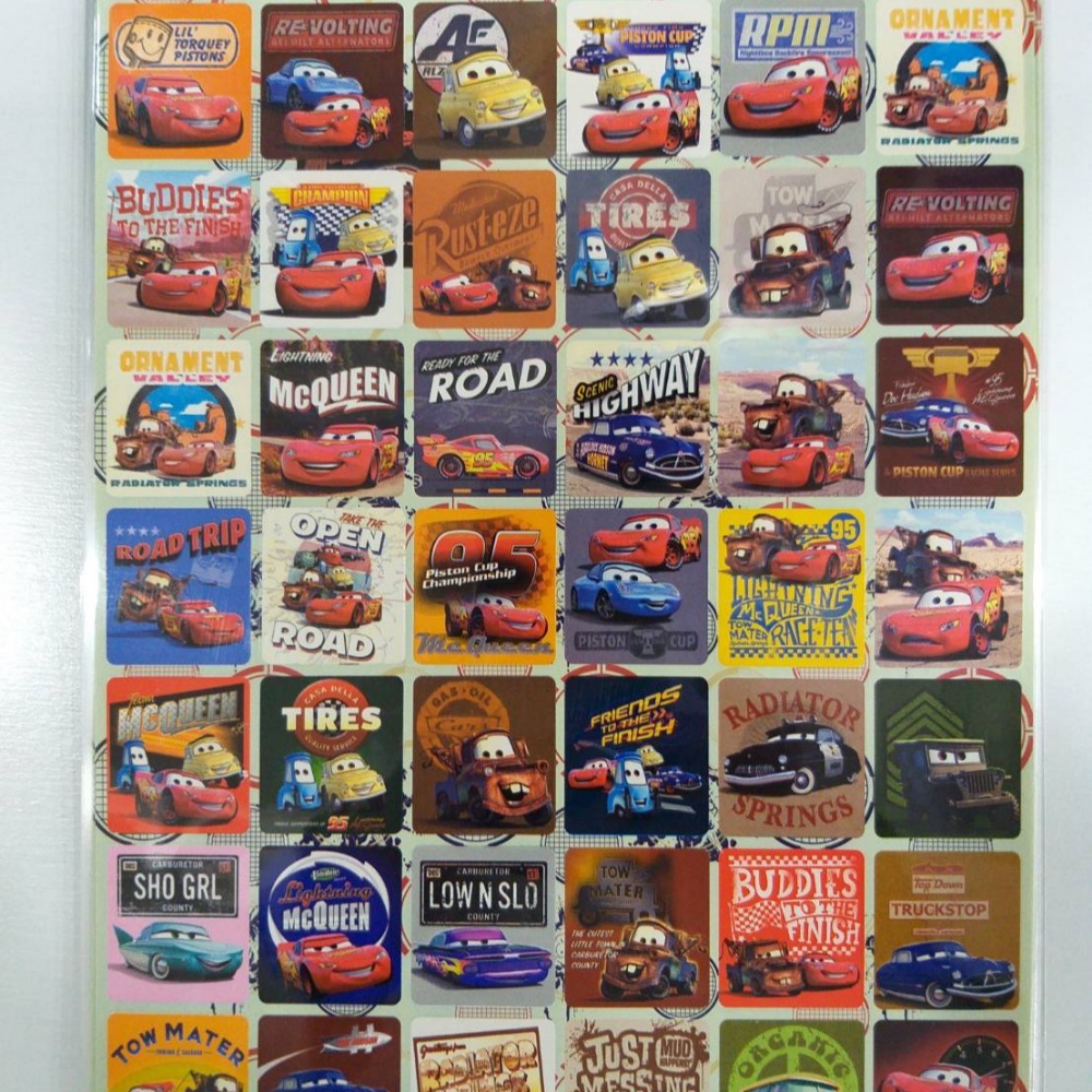 正版授權 迪士尼 閃電麥坤貼紙 貼紙 郵票貼紙 百格貼紙 現貨 獎勵貼紙 貼紙 Cars 麥坤 閃電麥坤-細節圖2