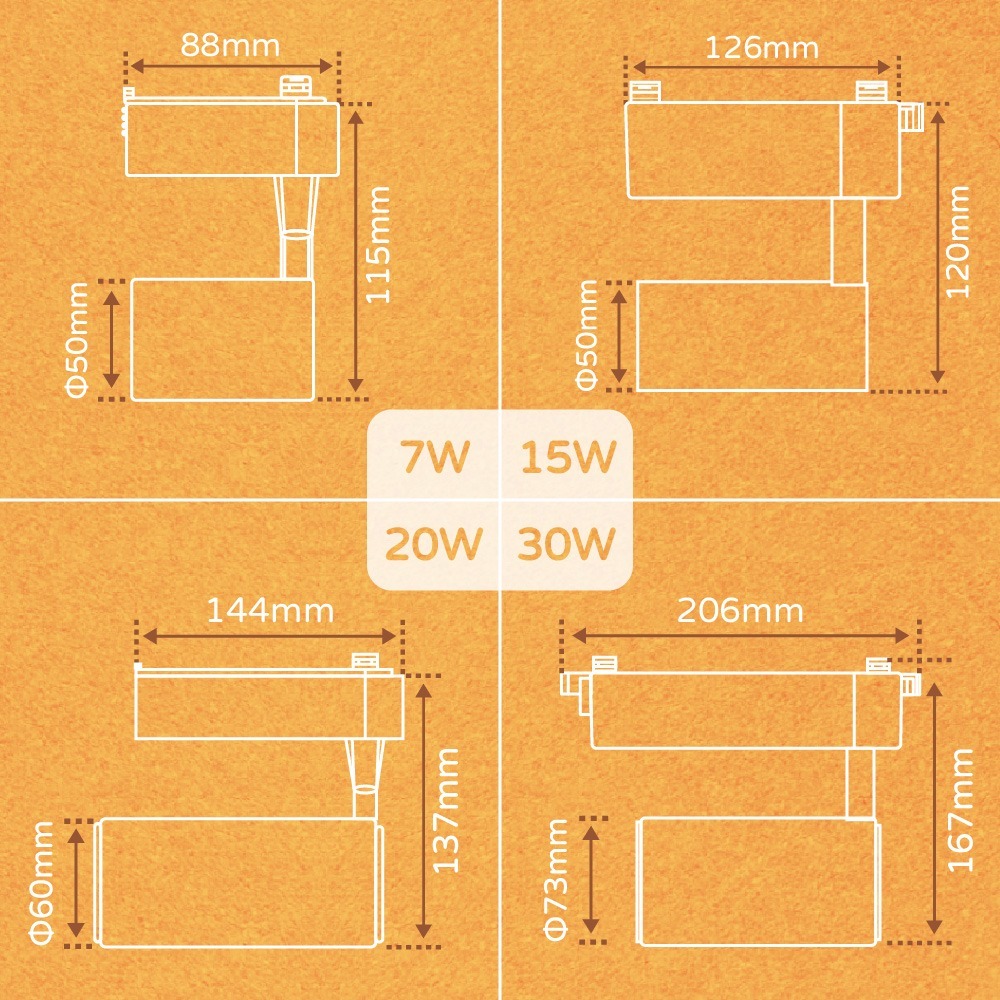 【純粹生活】舞光 LED 7W 黃光 自然光 白光 黑殼 邱比特軌道燈 投射燈 另有 15W 20W 30W-細節圖2