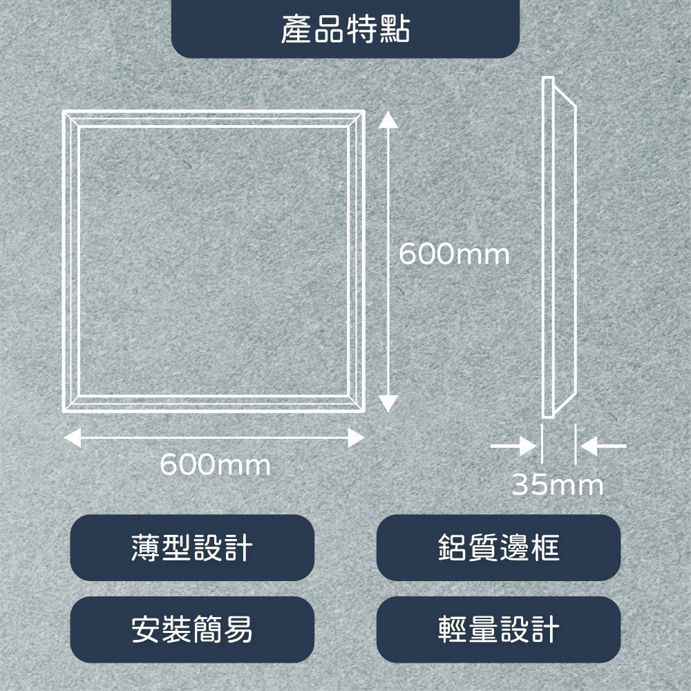 【純粹生活】【6入組】 EVERLIGHT 億光 LED 40W 全電壓 直下式 平板燈 光板燈 輕鋼架-細節圖2