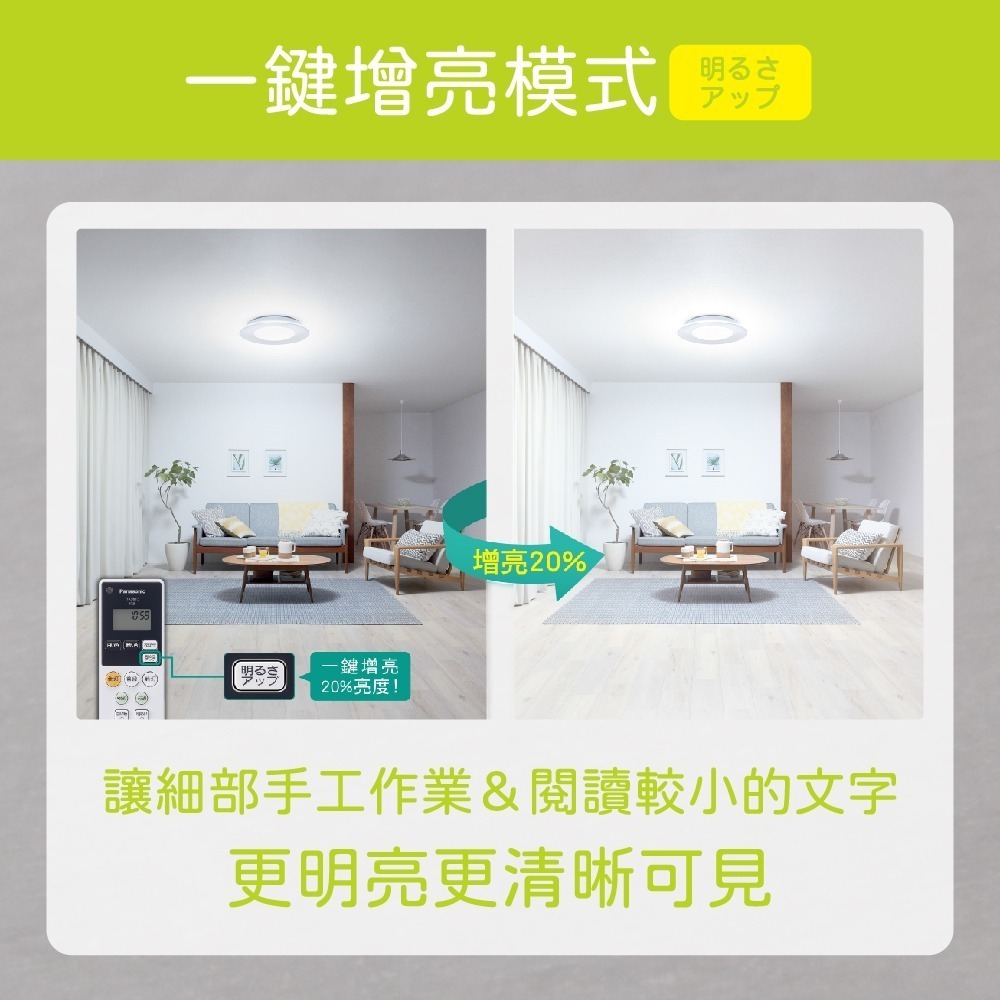 【Panasonic 國際牌】 LGC31301A09 LED 31.7W 110V 星曜 增亮 調光調色 遙控吸頂燈-細節圖2