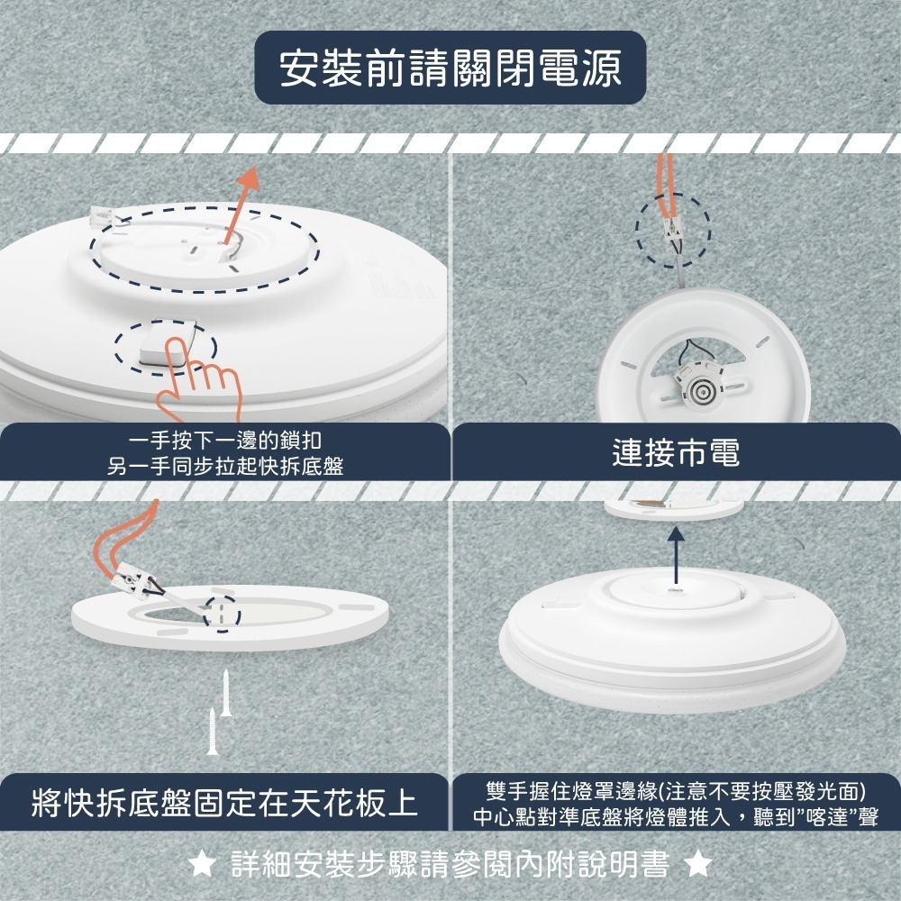 【純粹生活】 EVERLIGHT 億光 LED 星朗 70W 全電壓 調光調色 遙控 吸頂燈-細節圖2
