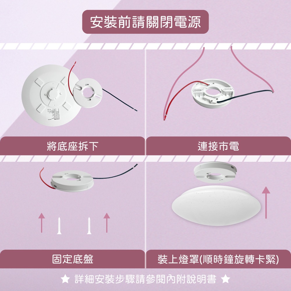 【純粹生活】 大同TATUNG LED 50W 星空 調光調色 全電壓 遙控 LED吸頂燈-細節圖2